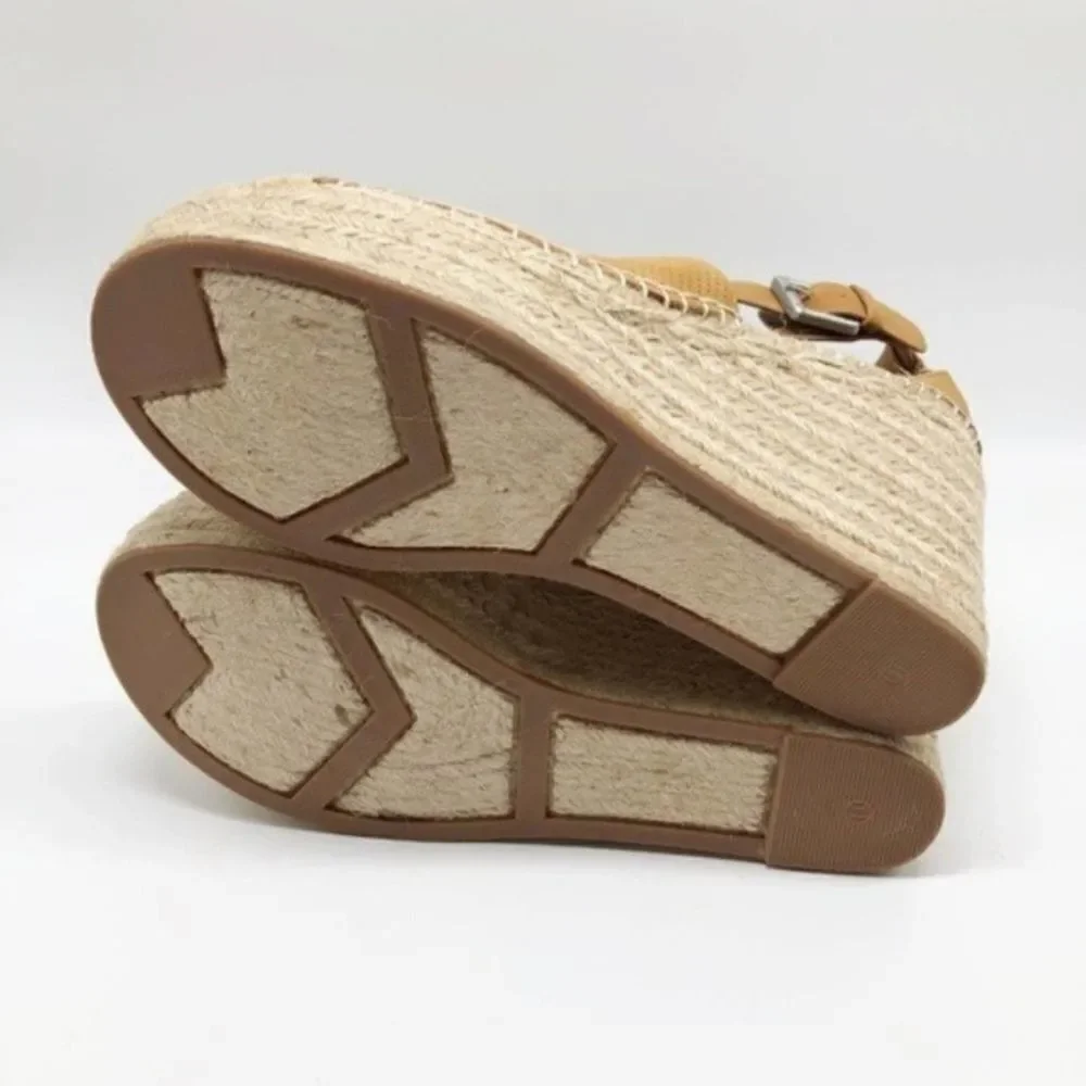 MARC FISHER Annie Perforated Espadrille Wedges